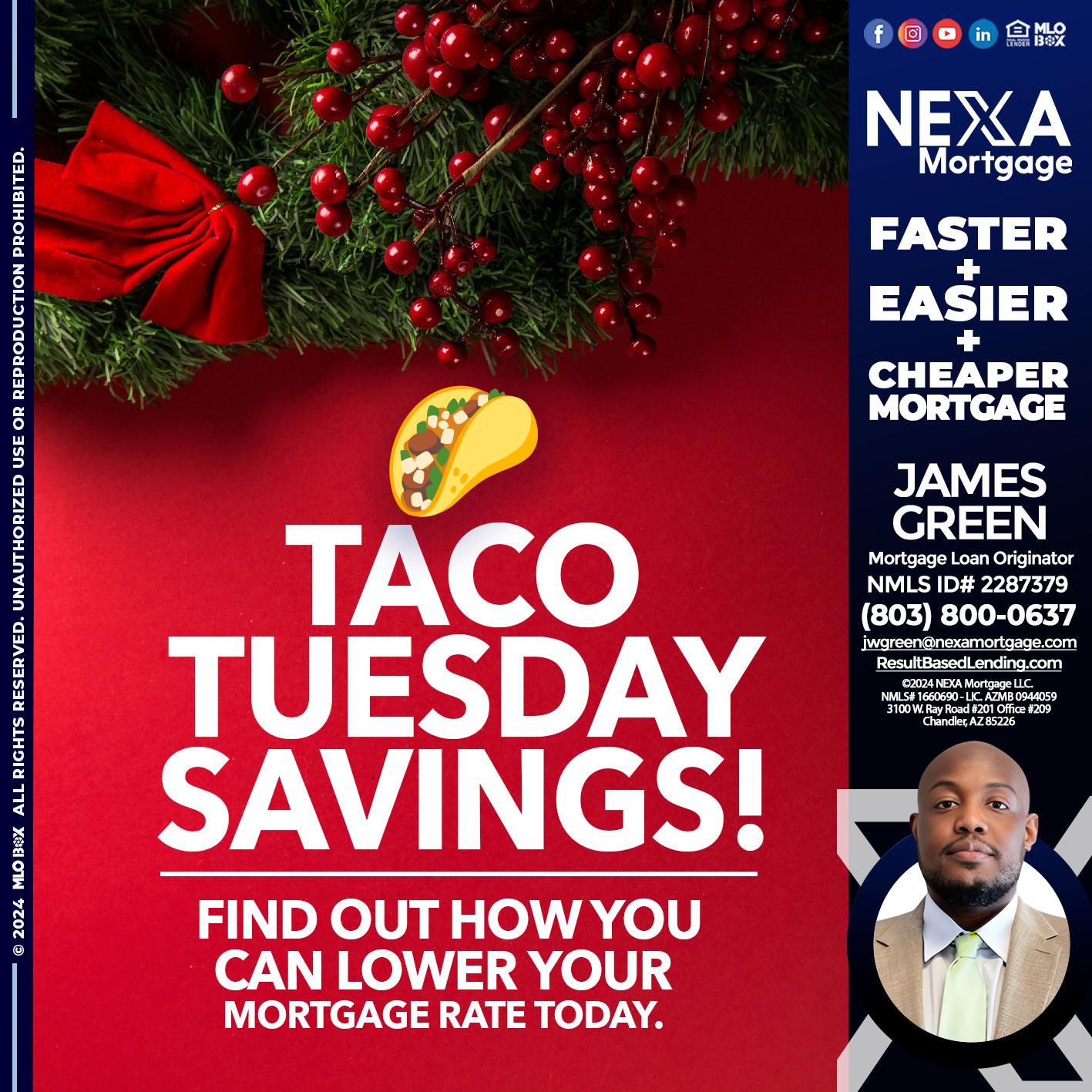 TACO TUESDAY - James Green -Mortgage Loan Originator