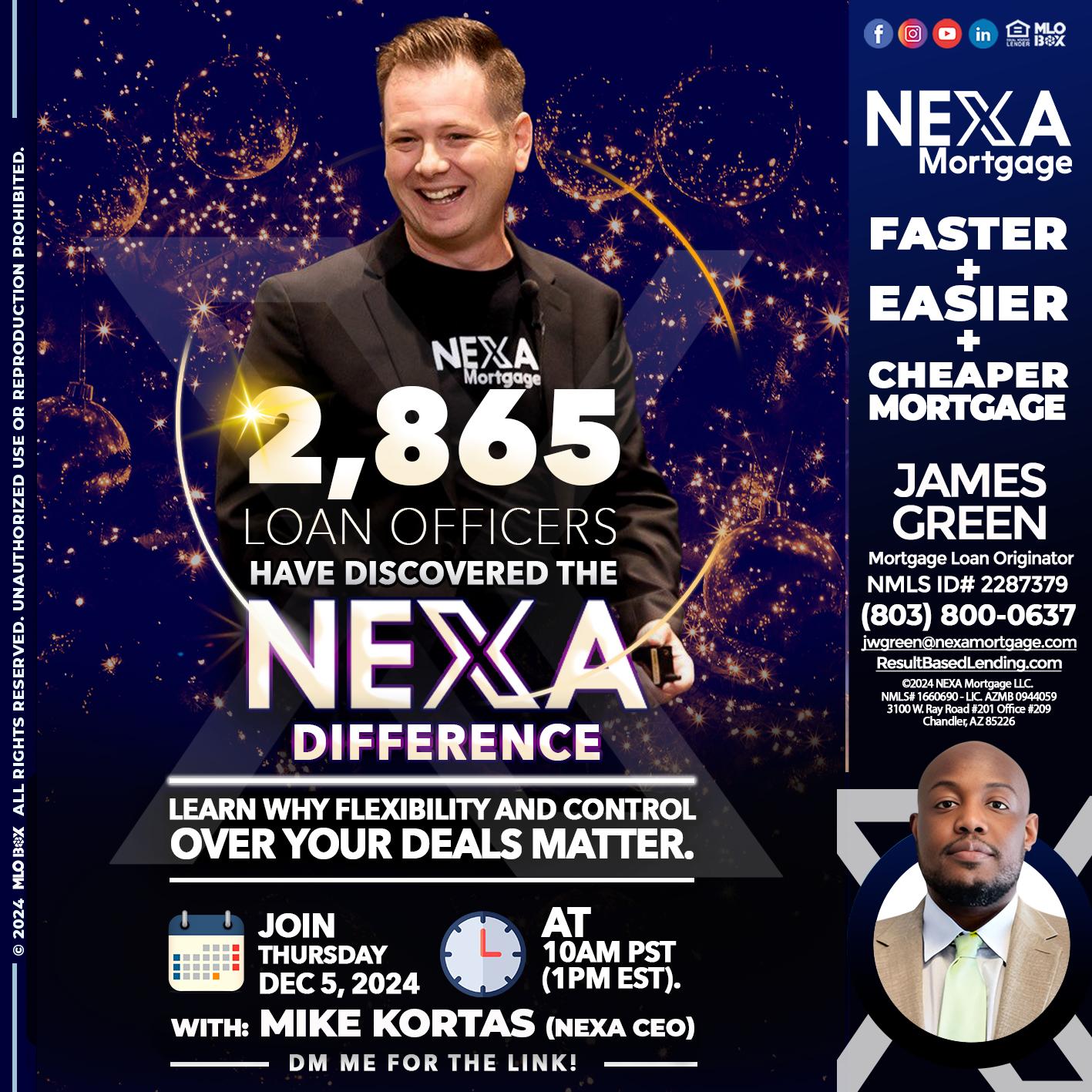 2,865 LOAN OFFICERS - James Green -Mortgage Loan Originator