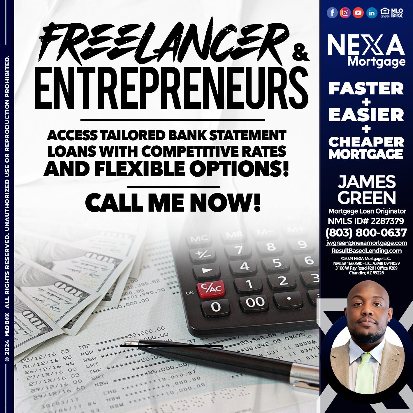 freelancer - James Green -Mortgage Loan Originator