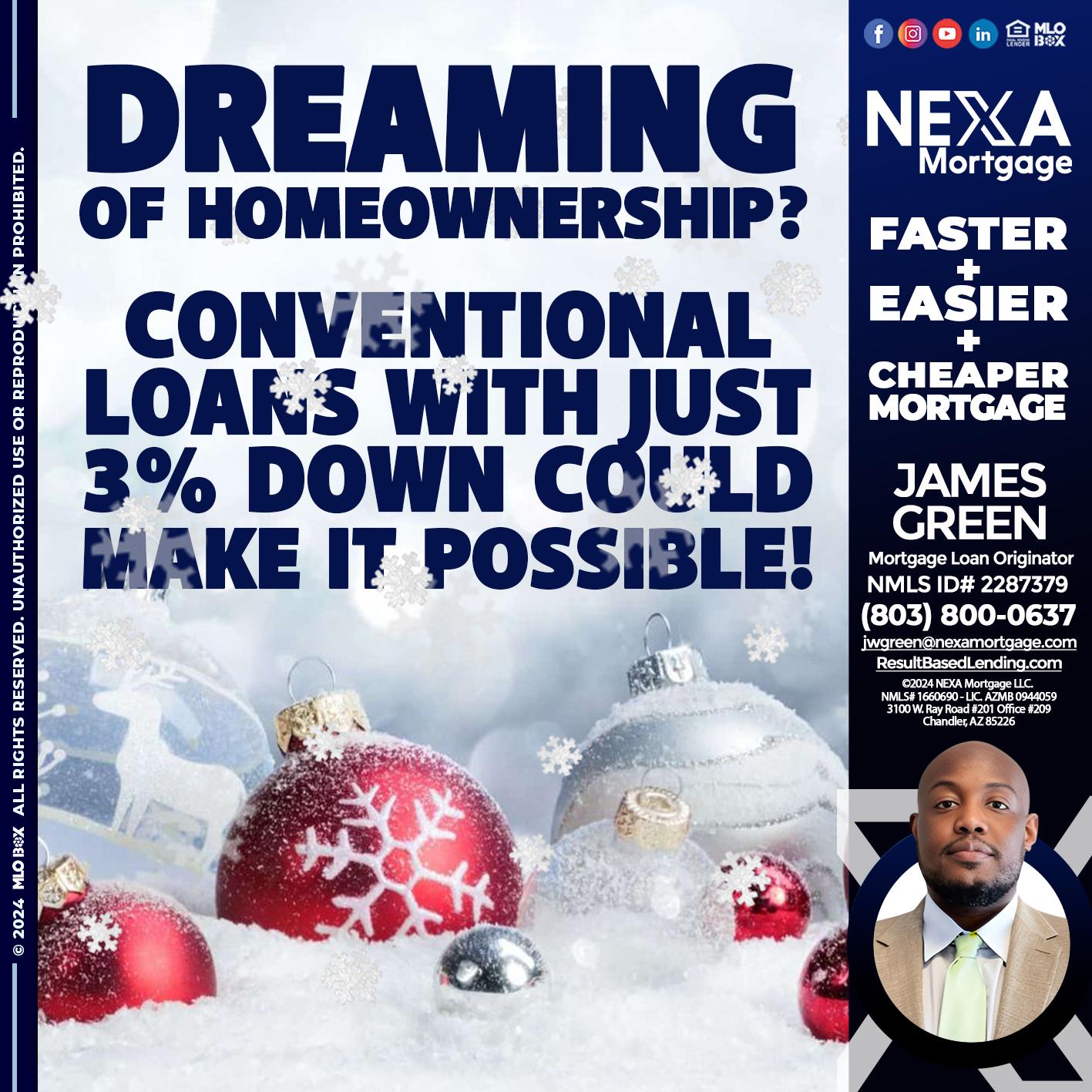 dreaming of homeowrnersip - James Green -Mortgage Loan Originator