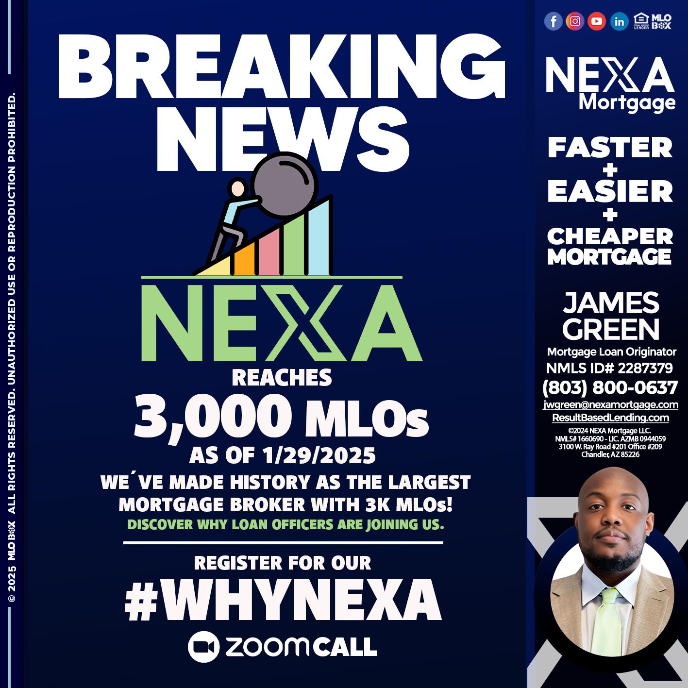 BREAKING NEWS - James Green -Mortgage Loan Originator