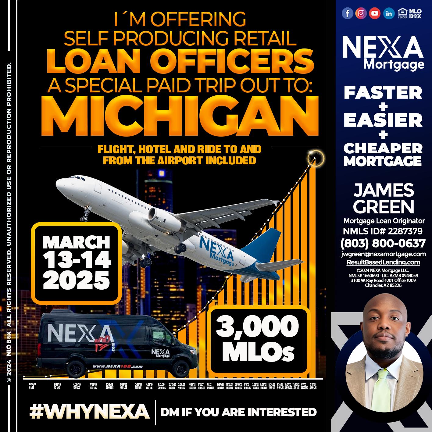 MICHIGAN TRIP - James Green -Mortgage Loan Originator