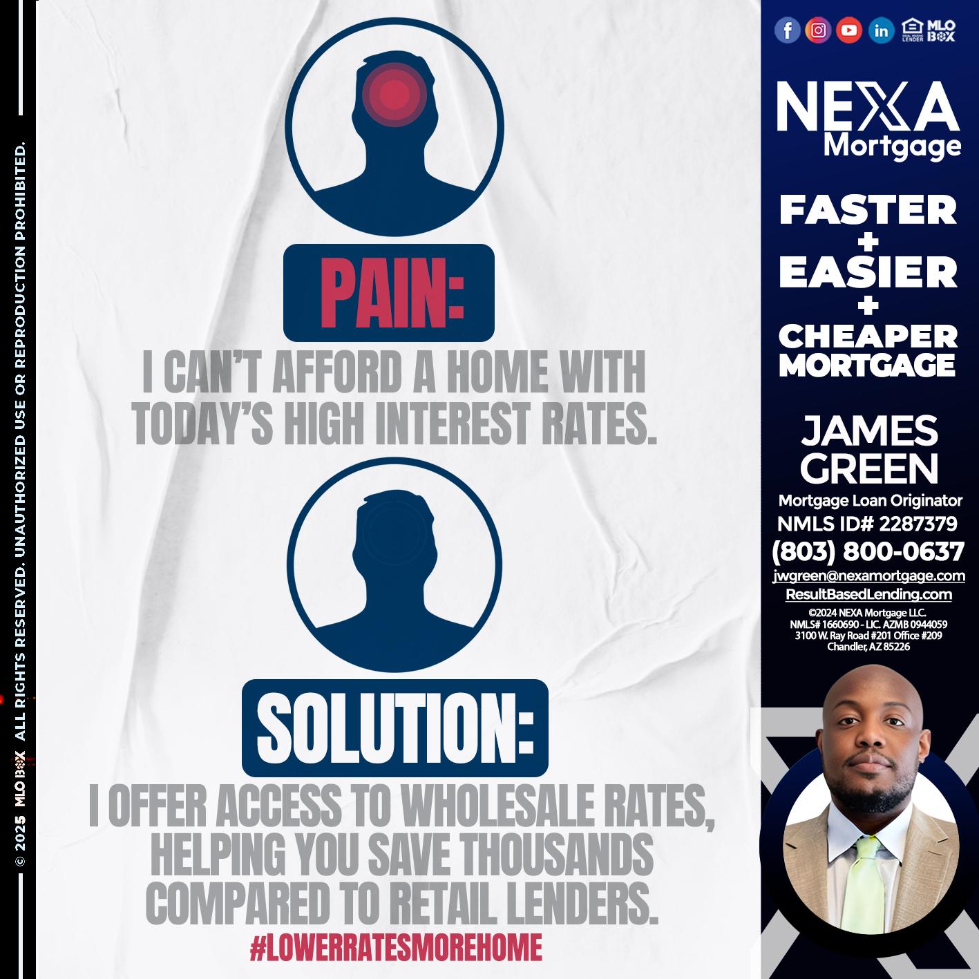PAIN-SOLUTION - James Green -Mortgage Loan Originator