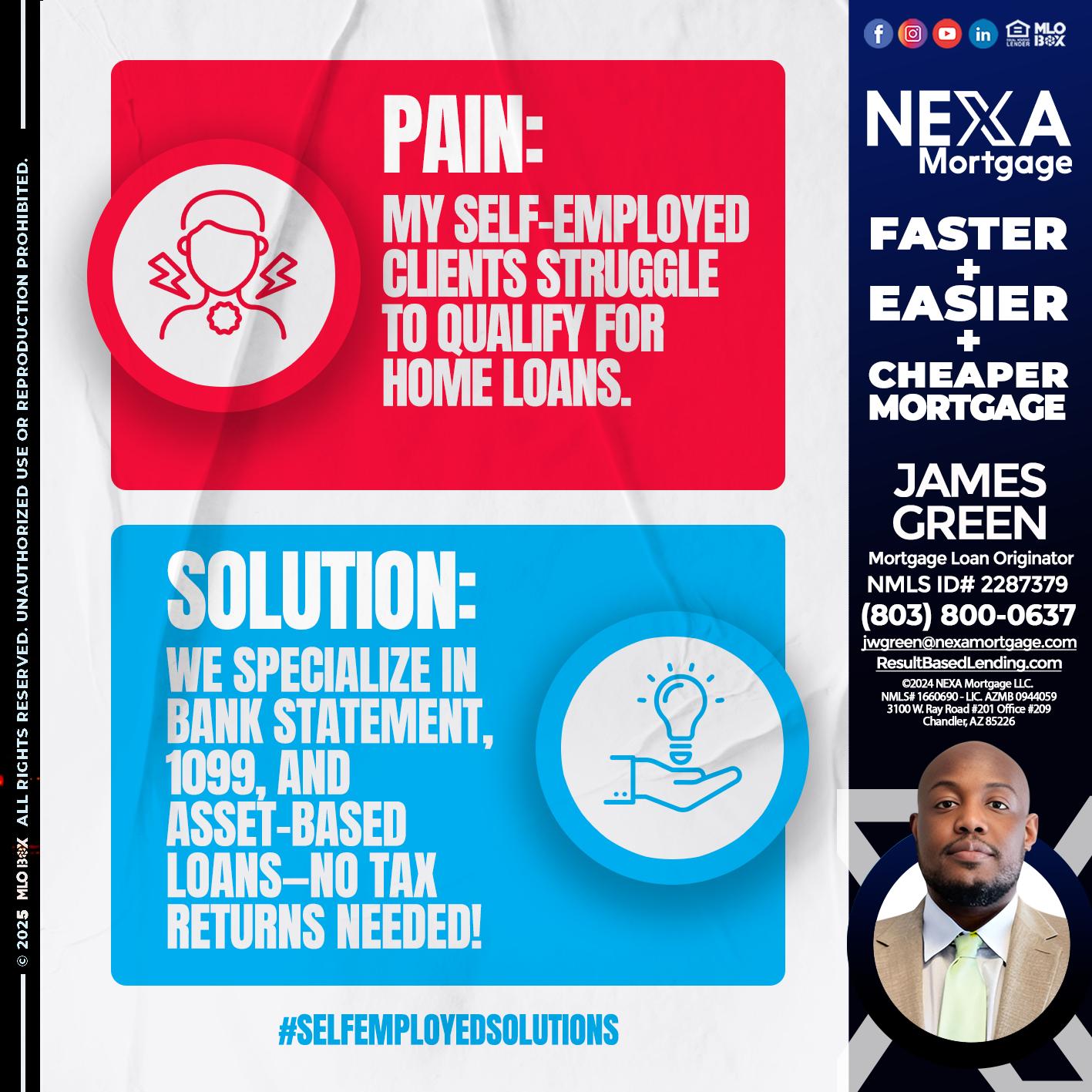 pain-solution - James Green -Mortgage Loan Originator