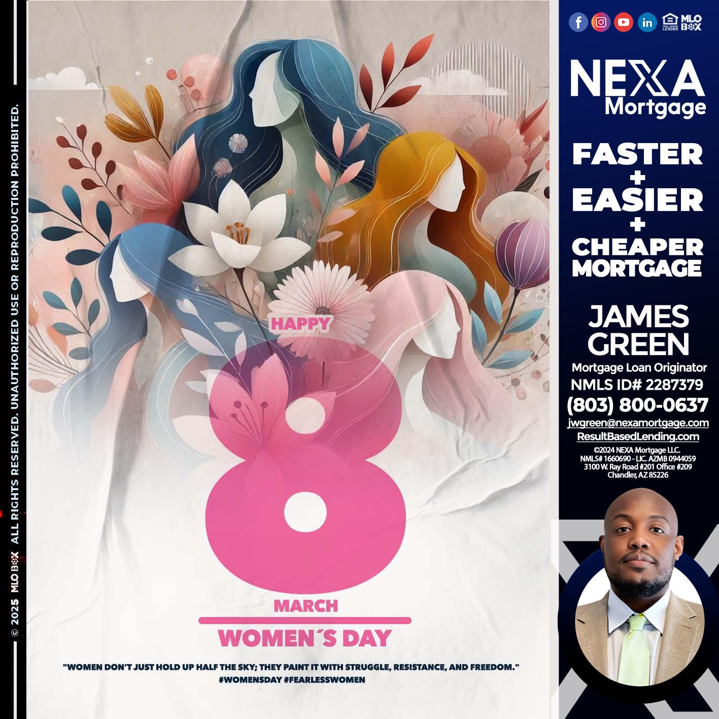 women´s day - James Green -Mortgage Loan Originator