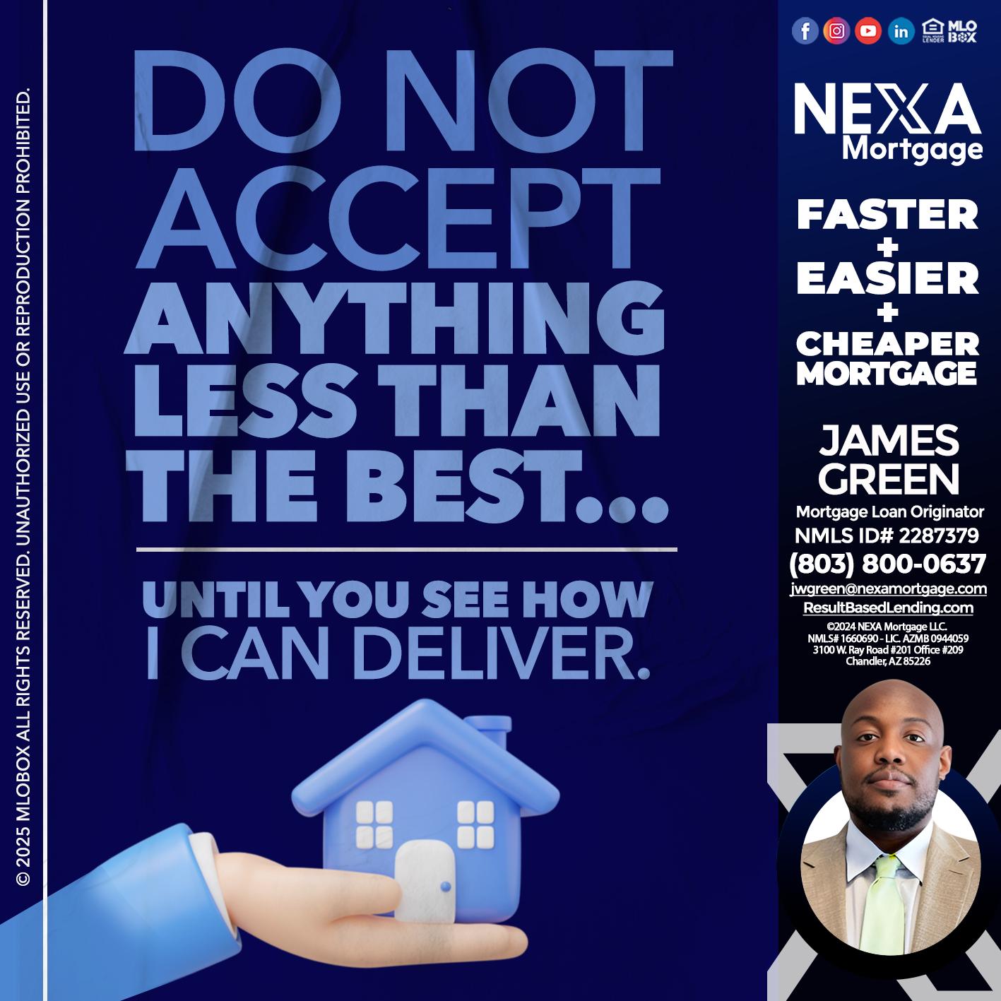 DO NOT ACCEPT - James Green -Mortgage Loan Originator