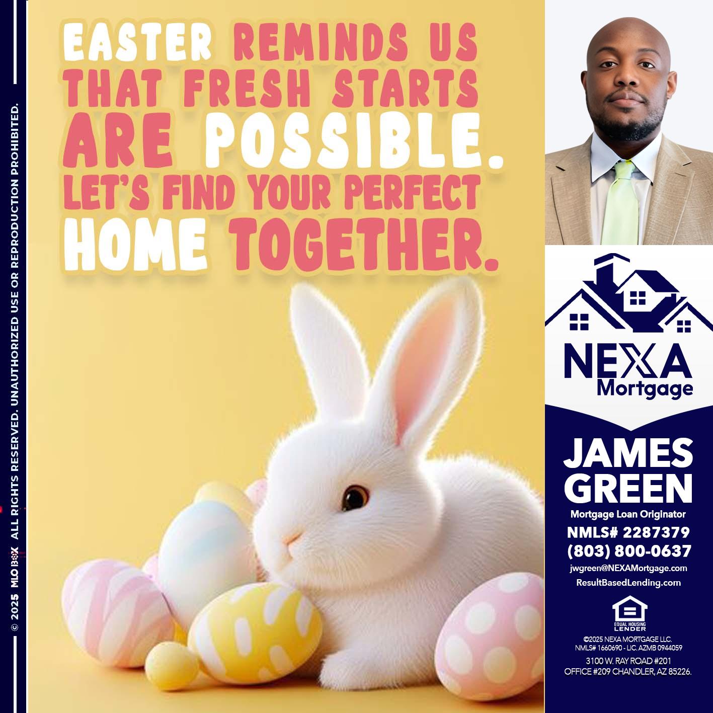 EASTER REMIND US - James Green -Mortgage Loan Originator