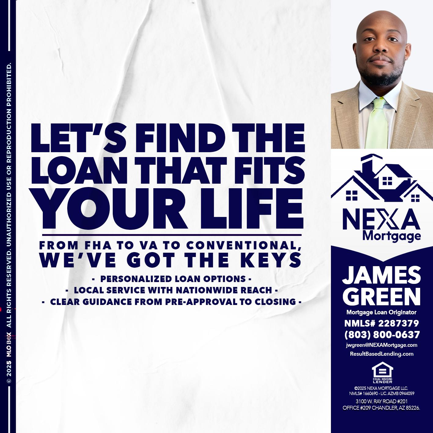 LETS FIND - James Green -Mortgage Loan Originator