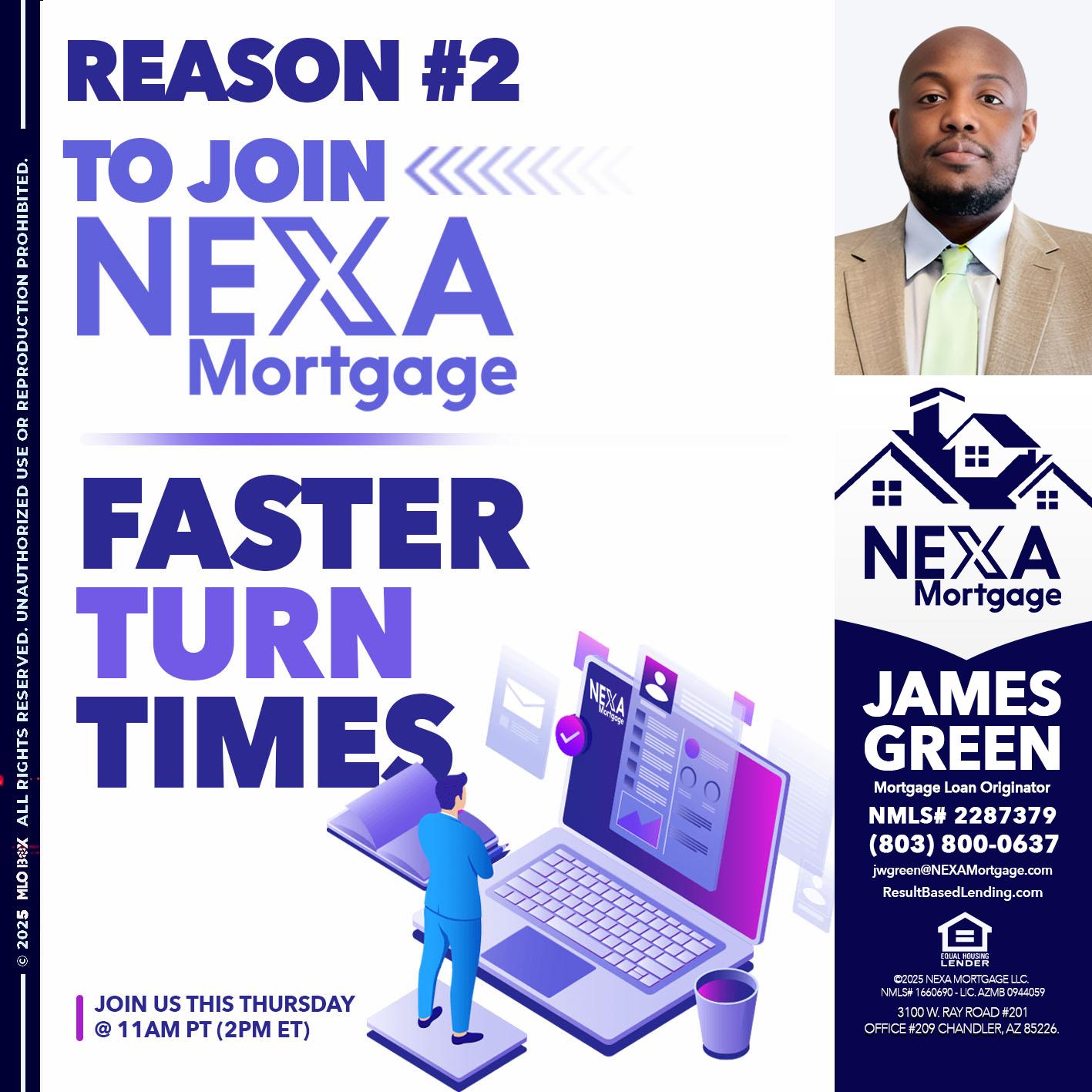 REASON 2 - James Green -Mortgage Loan Originator