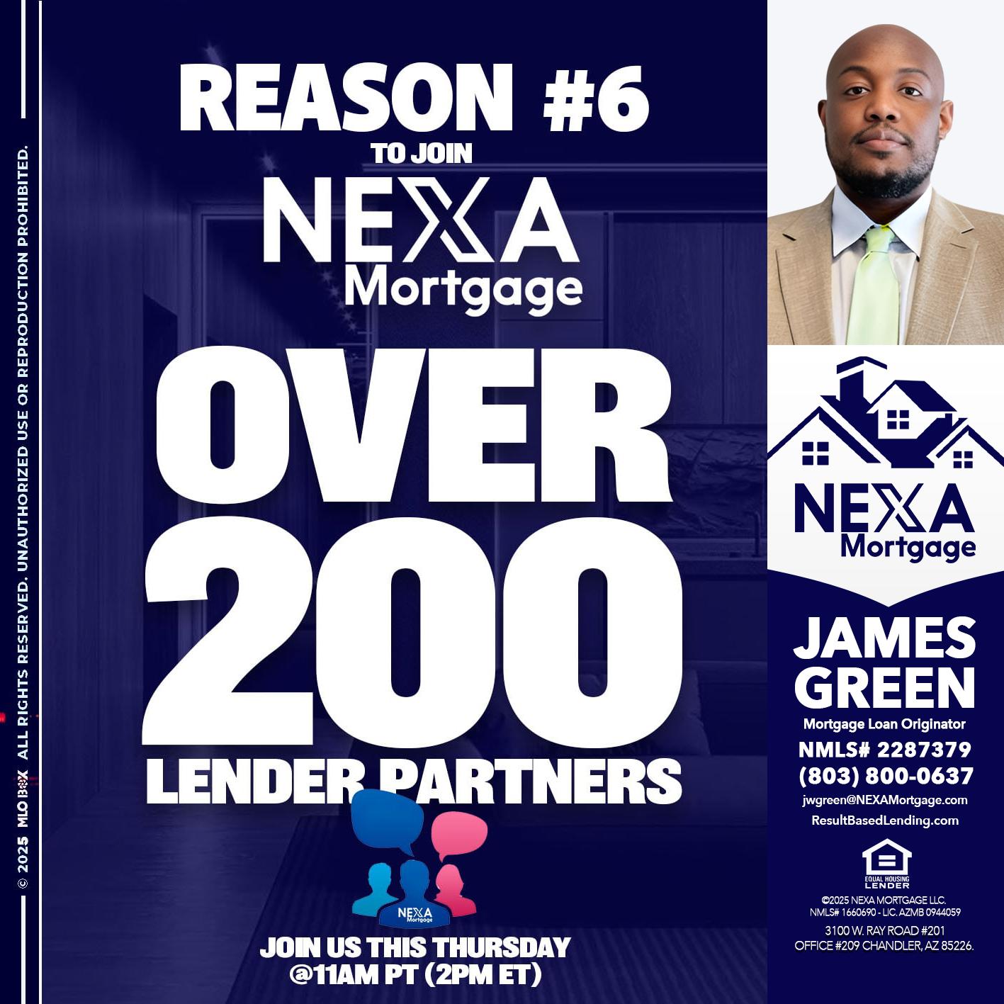 REASON 6 - James Green -Mortgage Loan Originator