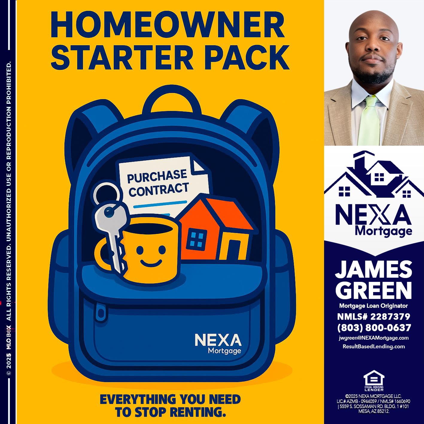 NEED A HOMEOWNER PACK.. - James Green -Mortgage Loan Originator
