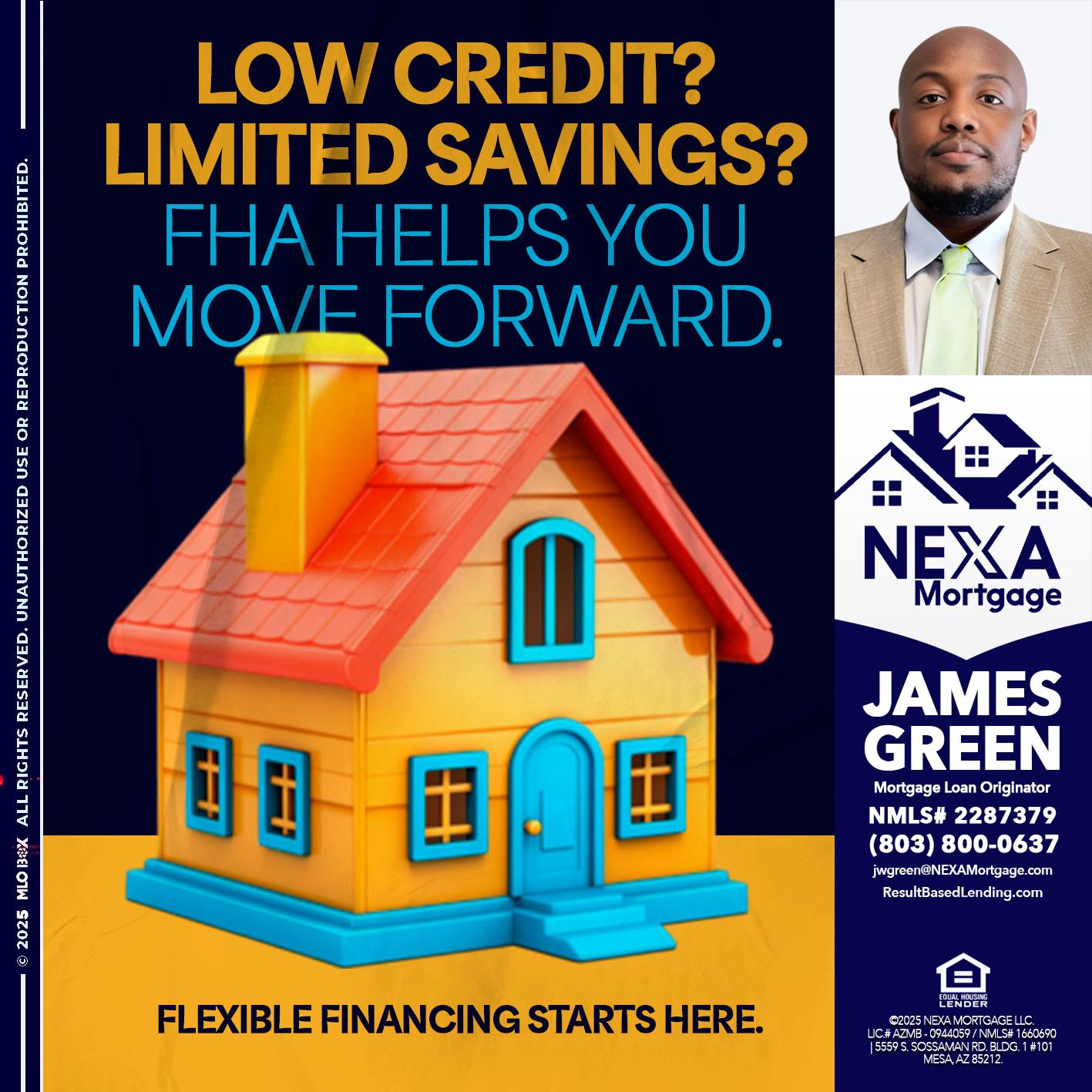LOW CREDIT? - James Green -Mortgage Loan Originator