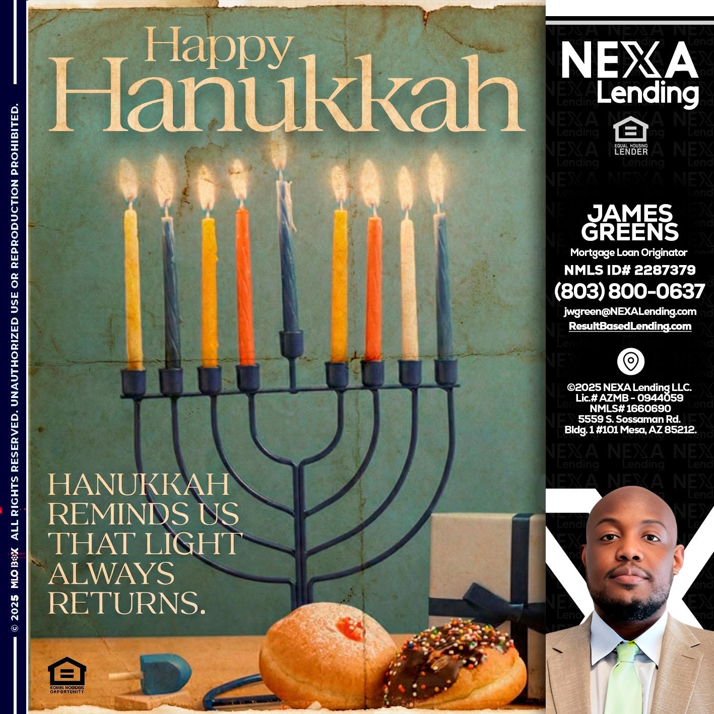 HAPPY HANUKKAH - James Green -Mortgage Loan Originator